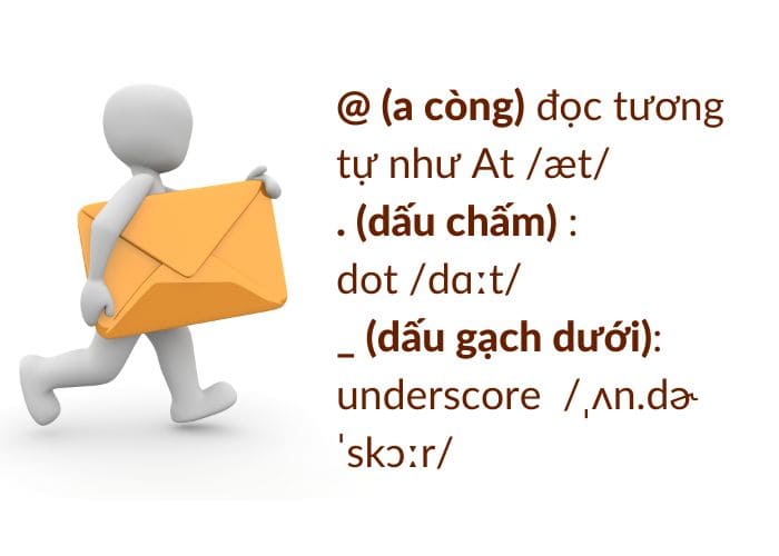 Một số ký tự đặc biệt trong tên email 