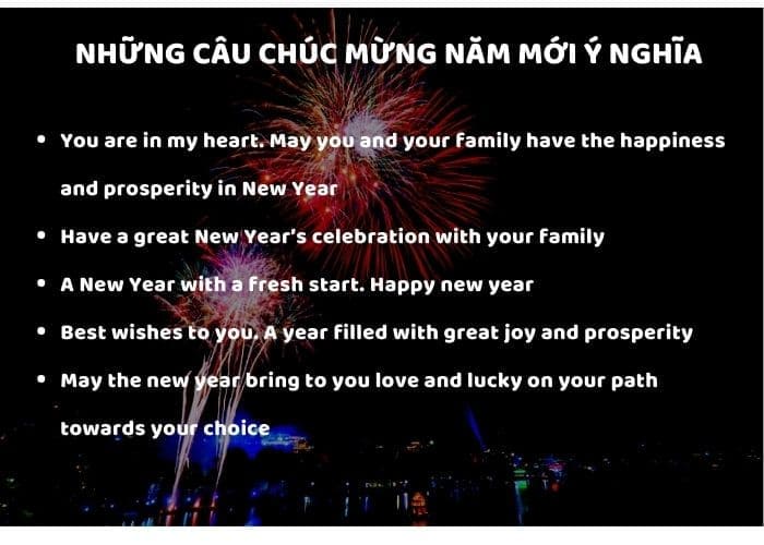 Những câu chúc mừng năm mới bằng tiếng Anh đầy ý nghĩa