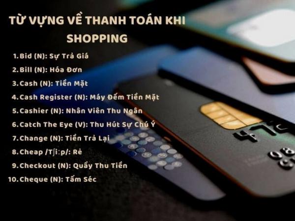 Khám phá list 15 từ vựng chủ đề shopping trong tiếng Anh